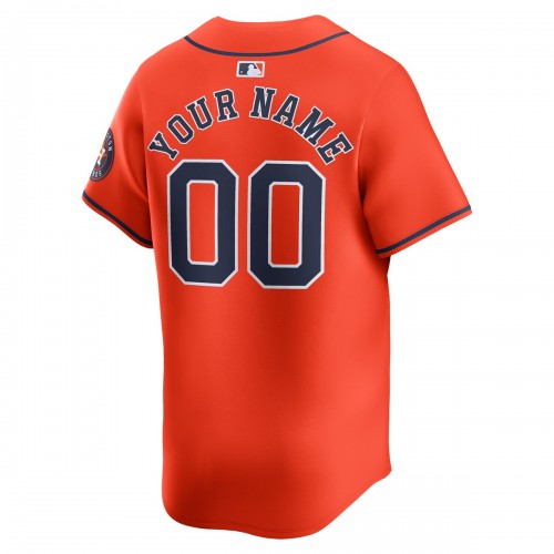 Houston Astros Nike  Alternate Limited Custom Jersey – Orange