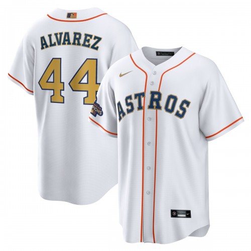 Yordan Alvarez Houston Astros Nike 2023 Gold Collection Replica Player Jersey - White/Gold