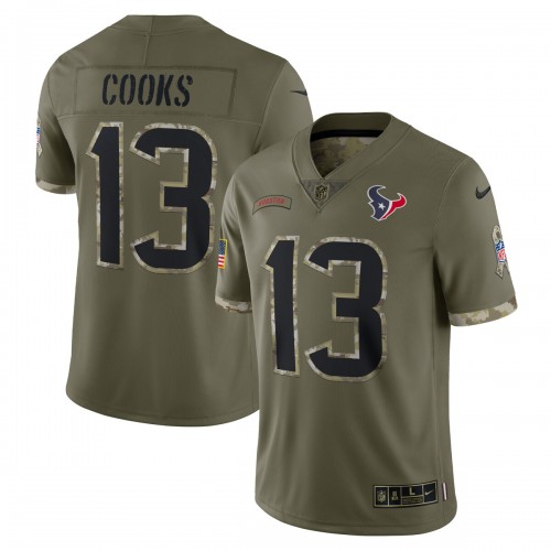 Brandin Cooks Houston Texans Nike 2022 Salute To Service Limited Jersey - Olive