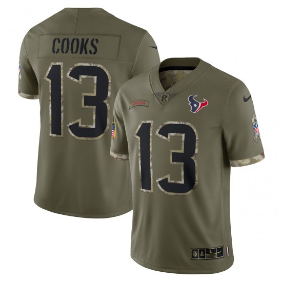 Brandin Cooks Houston Texans Nike 2022 Salute To Service Limited Jersey - Olive