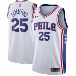 Men's Philadelphia 76ers Ben Simmons Nike #25 White Swingman Jersey - Association Edition Men's Philadelphia 76ers Ben Simmons Nike #25 White Swingman Jersey - Association Edition