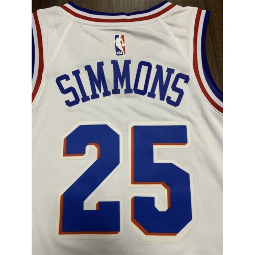 Men's Philadelphia 76ers Ben Simmons #25 White Swingman Jersey - City Edition