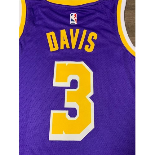 Men's Los Angeles Lakers Anthony Davis #3 Purple Swingman Jersey - Statement Edition