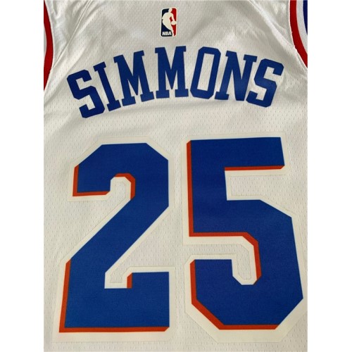 Men's Philadelphia 76ers Ben Simmons Nike #25 White Swingman Jersey - Association Edition