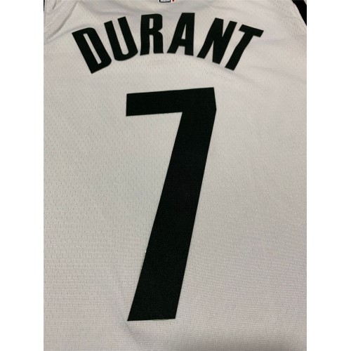 Men's Brooklyn Nets Kevin Durant No.7 Nike White 2020/21 Swingman Jersey - Association Edition