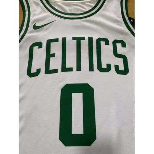 Men's Boston Celtics Jayson Tatum #0 White Swingman Jersey - Icon Edition