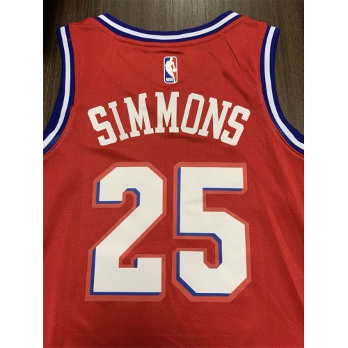 Men's Philadelphia 76ers Ben Simmons #25 Red Swingman Jersey - Statement Edition