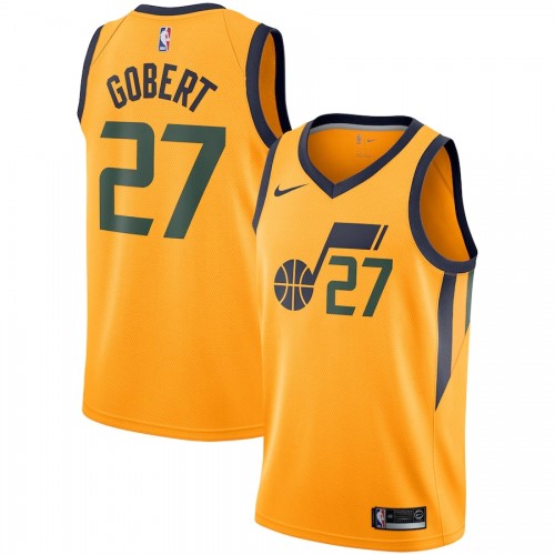 Men's Utah Jazz Rudy Gobert #27 Nike Gold Replica Swingman Jersey - Statement Edition