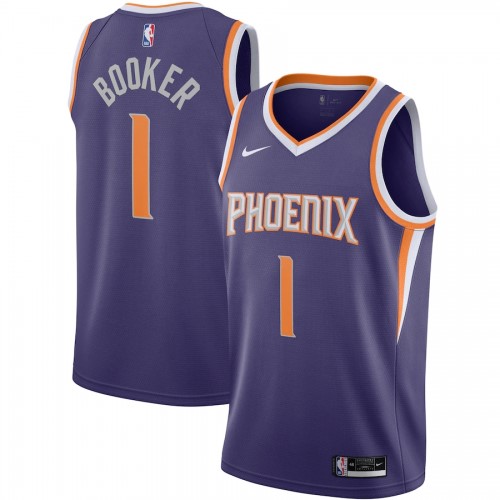 Men's Phoenix Suns Devin Booker #1 Nike Purple 2020/21 Swingman Jersey - Icon Edition