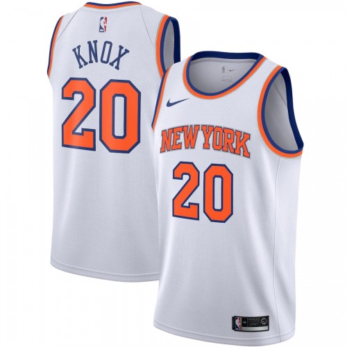 Men's New York Knicks Kevin Knox #20 Nike White 2019/20 Swingman Jersey - Association Edition