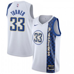 Men's Indiana Pacers Myles Turner #33 Nike White 2019/20 Finished Swingman Jersey - City Edition Men's Indiana Pacers Myles Turner #33 Nike White 2019/20 Finished Swingman Jersey - City Edition