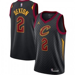 Men's Cleveland Cavaliers Collin Sexton #2 Jordan Black 2020/21 Swingman Jersey - Statement Edition Men's Cleveland Cavaliers Collin Sexton #2 Jordan Black 2020/21 Swingman Jersey - Statement Edition