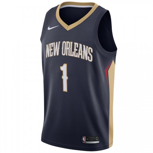 Men's New Orleans Pelicans Zion Williamson #1 Nike Navy 2020/21 Swingman Jersey - Icon Edition