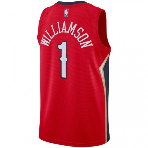 Men's New Orleans Pelicans Zion Williamson #1 Nike Red 19/20 Swingman Jersey - Statement Edition