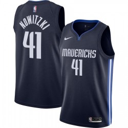 Men's Dallas Mavericks Dirk Nowitzki #41 Nike Navy Finished Swingman Jersey - Statement Edition Men's Dallas Mavericks Dirk Nowitzki #41 Nike Navy Finished Swingman Jersey - Statement Edition