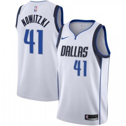Men's Dallas Mavericks Dirk Nowitzki #41 Nike White Swingman Jersey - Association Edition Men's Dallas Mavericks Dirk Nowitzki #41 Nike White Swingman Jersey - Association Edition