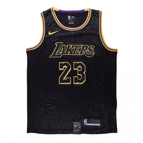 Men's Los Angeles Lakers LeBron James #23 Black  Swingman Jersey - City Edition