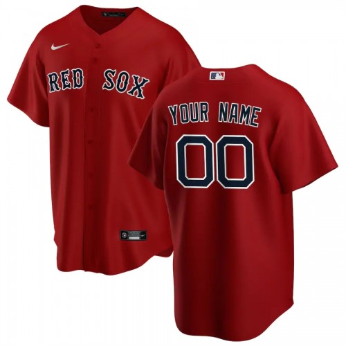 Men's Boston Red Sox Nike Red Alternate 2020 Custom Jersey