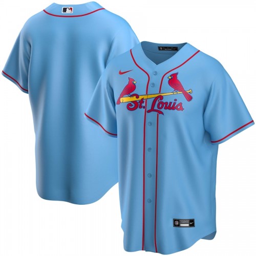 Men's St. Louis Cardinals Nike Light Blue Alternate 2020 Blank Jersey