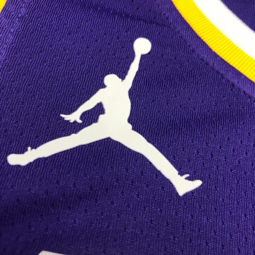 Men's Los Angeles Lakers LeBron James #23 Jordan Purple 20/21 Swingman Jersey - Statement Edition