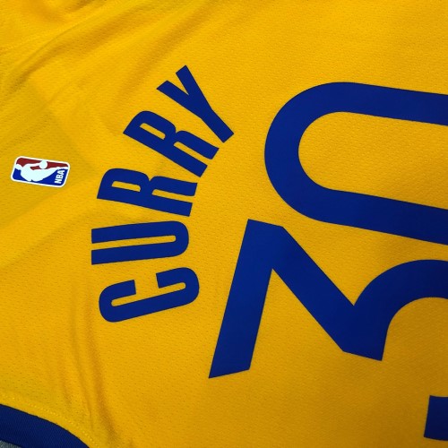 Men's Golden State Warriors Stephen Curry #30 Jordan Gold 2020/21 Swingman Jersey - Statement Edition