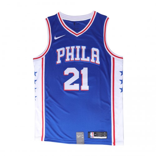 Men's Philadelphia 76ers Joel Embiid #21 Bule Swingman Jersey - Icon Edition