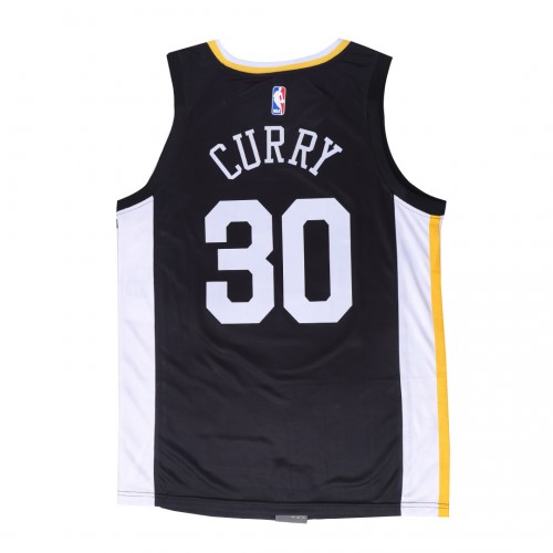 Men's Golden State Warriors Stephen Curry #30 Black Swingman Jersey - Statement Edition