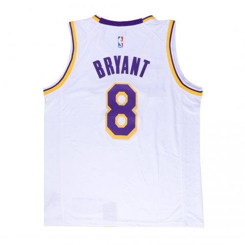 Men's Los Angeles Lakers Kobe Bryant #8 White Swingman Jersey - Association Edition