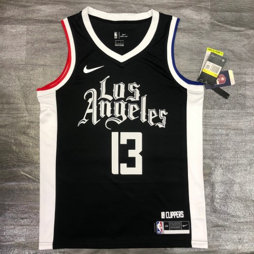 Men's LA Clippers Paul George #13 Nike Black 2020/21 Swingman Player Jersey – City Edition