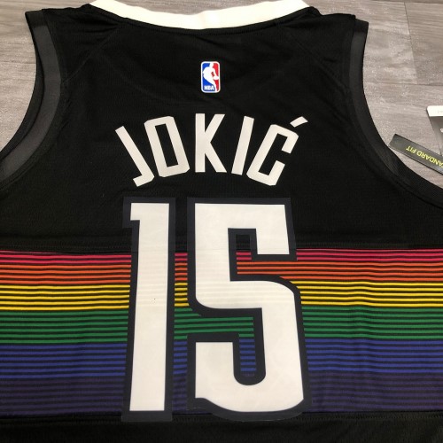 Men's Denver Nuggets Nikola Jokic #15 Nike Black Swingman Player Jersey – City Edition