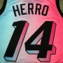 Men's Miami Heat Tyler Herro #14 Blue&Pink 20/21 Swingman Jersey - City Edition