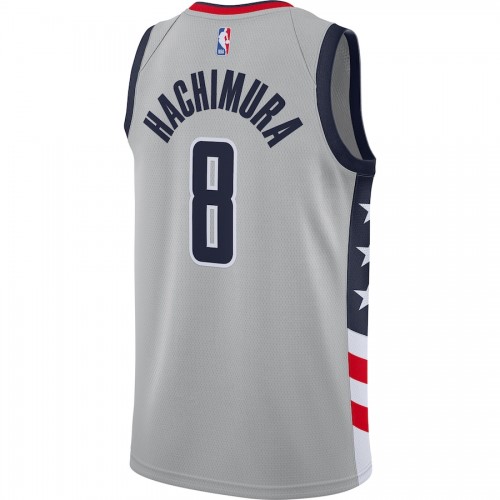 Men's Washington Wizards Rui Hachimura #8 Nike Gray 2020/21 Swingman Player Jersey – City Edition