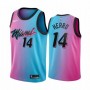 Men's Miami Heat Tyler Herro #14 Blue&Pink 20/21 Swingman Jersey - City Edition