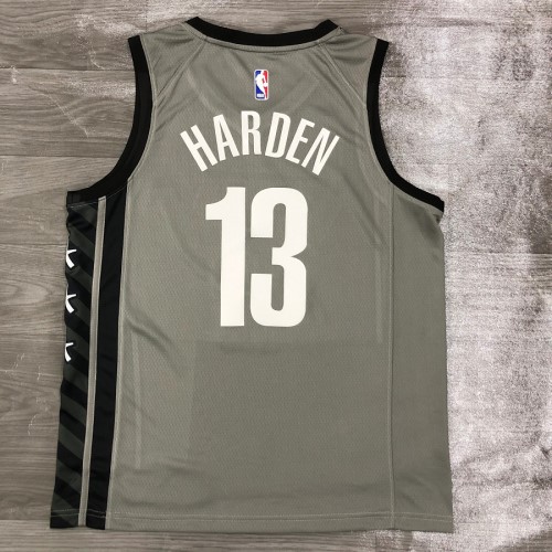 Men's Brooklyn Nets James Harden #13 Jordan Gray 2020/21 Swingman Jersey - Statement Edition