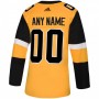 Men's Pittsburgh Penguins adidas Gold Alternate Authentic Custom Jersey