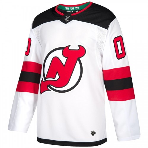 Men's New Jersey Devils adidas White Away Authentic Custom Jersey