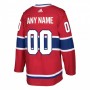 Men's Montreal Canadiens adidas Red Authentic Custom Jersey