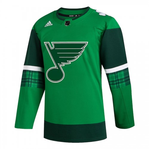 Men's St. Louis Blues adidas Green 2020 St. Patrick's Day Custom Jersey