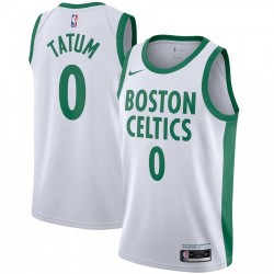 Men's Boston Celtics Jayson Tatum #0 Nike White 2020/21 Swingman Player Jersey – City Edition Men's Boston Celtics Jayson Tatum #0 Nike White 2020/21 Swingman Player Jersey – City Edition