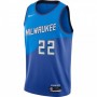 Men's Milwaukee Bucks Khris Middleton #22 Nike Blue 2020/21 Swingman Player Jersey – City Edition