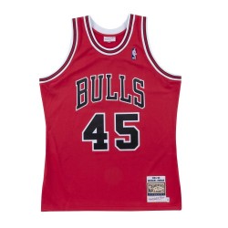 Men's Chicago Bulls Michael Jordan #45 Throwback Red 1994-95 Hardwood Classics Player Jersey