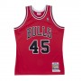 Men's Chicago Bulls Michael Jordan #45 Throwback Mitchell & Ness Red 1994-95 Hardwood Classics Player Jersey