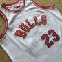 Men's Chicago Bulls Michael Jordan #23 Throwback Mitchell & Ness White 1984-85 Hardwood Classics Player Jersey
