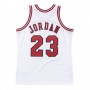 Men's Chicago Bulls Michael Jordan #23 Throwback Mitchell & Ness White 1996-97 Hardwood Classics Player Jersey