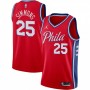 Men's Philadelphia 76ers Ben Simmons #25 Jordan Red 2020/21 Swingman Jersey-Statement Edition