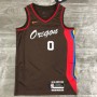 Men's Portland Trail Blazers Damian Lillard #0 Nike Brown 20/21 Swingman Player Jersey–City Edition