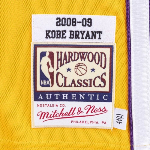 Men's Los Angeles Lakers Finals Kobe Bryant #24 Mitchell&Ness Yellow 08-09 Hardwood Classics Jersey