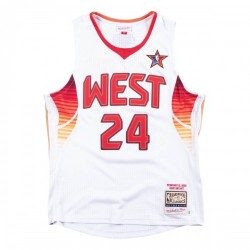 Men's All-Star West 2009 Kobe Bryant #24 White Hardwood Classics Jersey