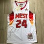 Men's All-Star West 2009 Kobe Bryant #24 Mitchell&Ness White Hardwood Classics Jersey