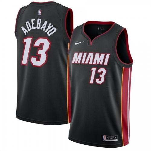 Men's Miami Heat Bam Adebayo #13 Nike Black 2020/21 Swingman Jersey – Icon Edition